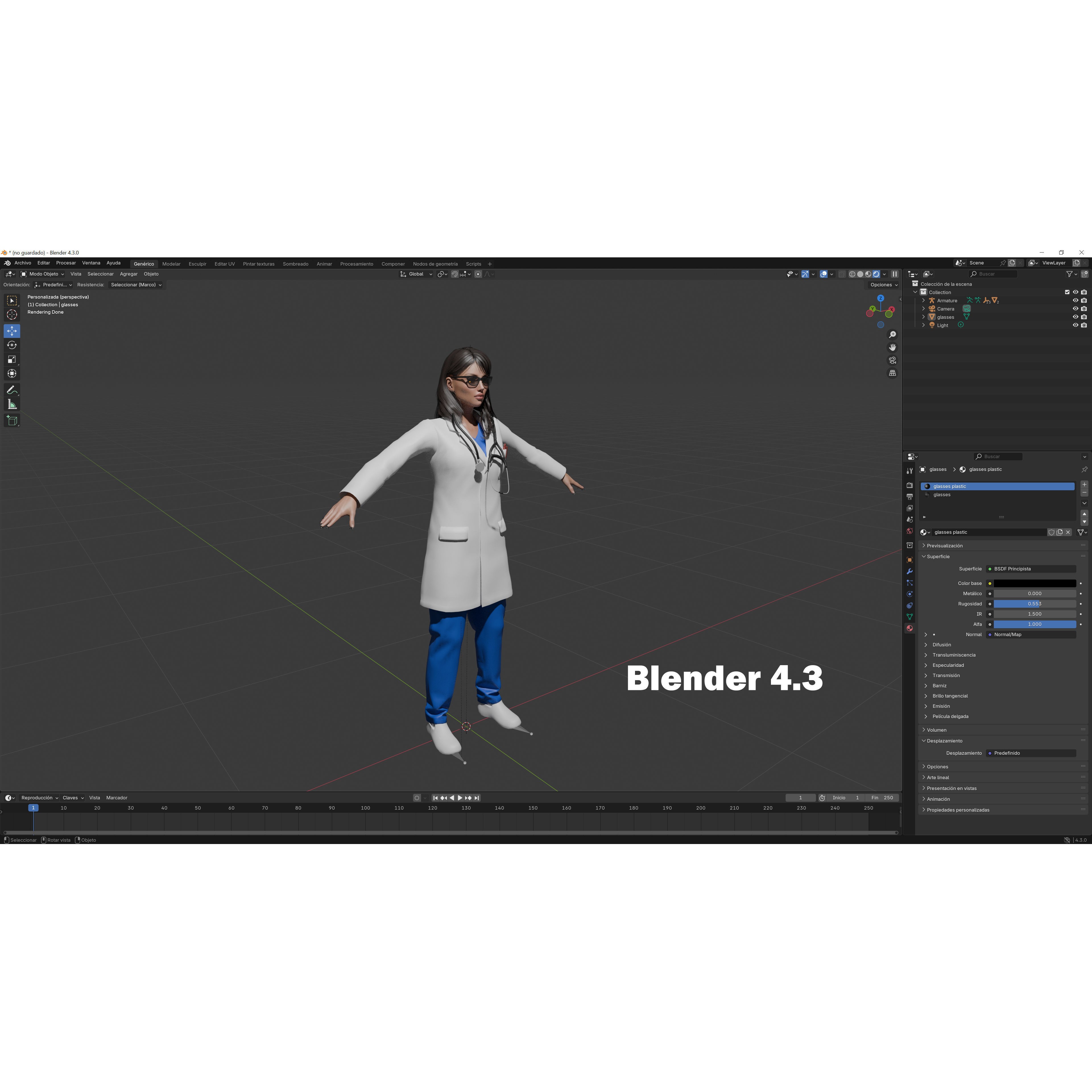 Female Doctor - Low-Poly Game-Ready 3D Model