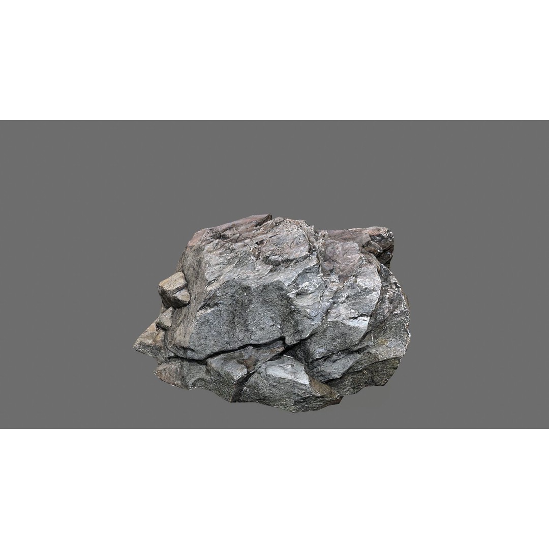 Desert Rocks 3D Model – Low Poly Game Asset, FBX, OBJ, PBR - View 10