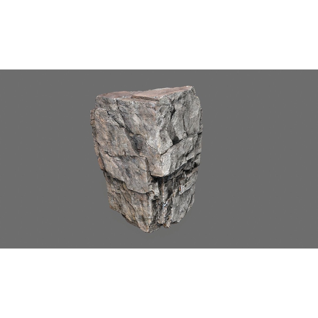 Desert Rocks 3D Model – Low Poly Game Asset, FBX, OBJ, PBR - View 4