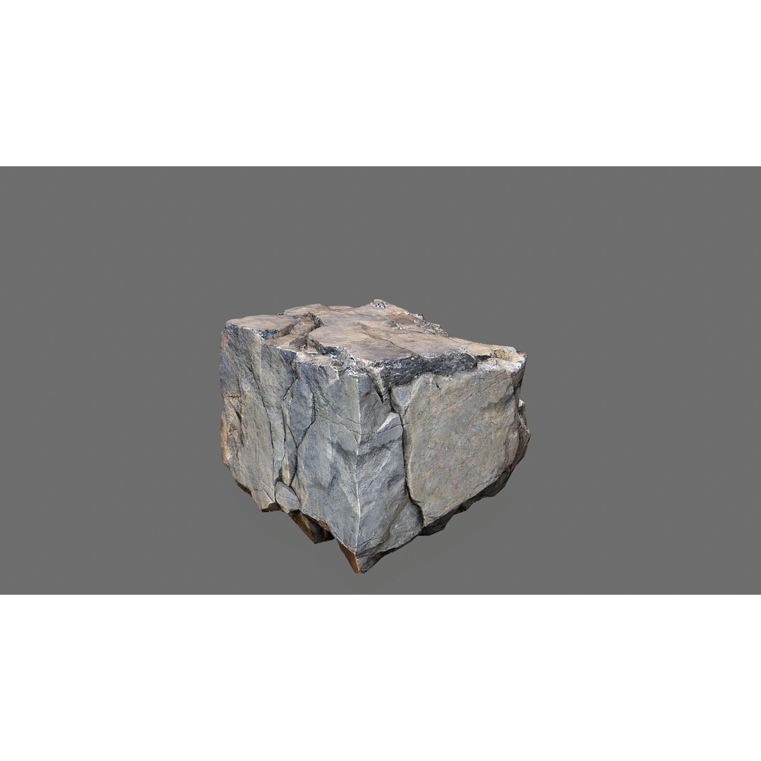 Desert Rocks 3D Model – Low Poly Game Asset, FBX, OBJ, PBR - View 5