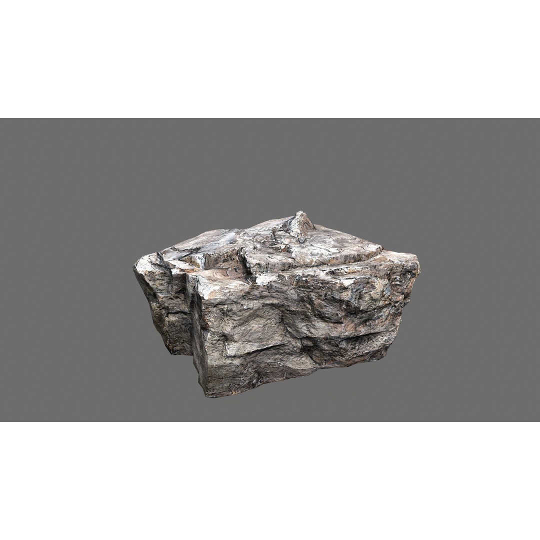 Desert Rocks 3D Model – Low Poly Game Asset, FBX, OBJ, PBR - View 7