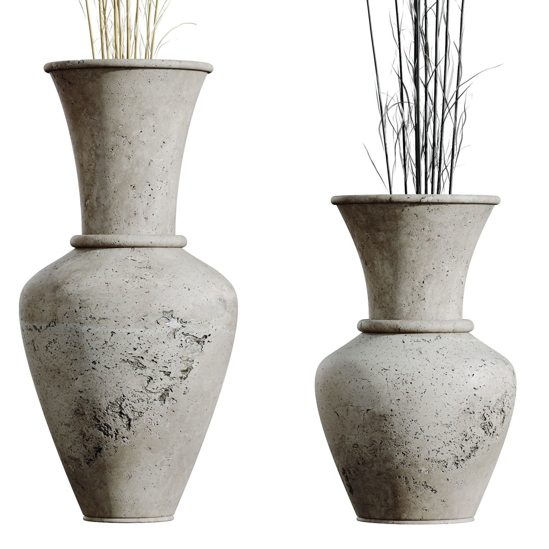 Pampas Grass 3D Model – Decorative Dried Branches, PBR Textures - View 4