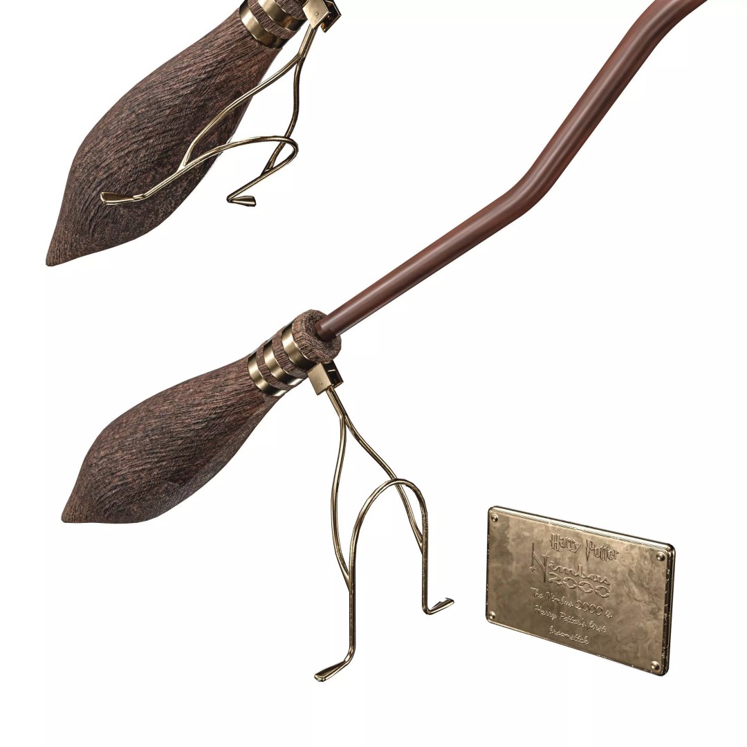 Nimbus 2000 Flying Broom 3D Model – Low Poly PBR Game Asset, FBX - View 10
