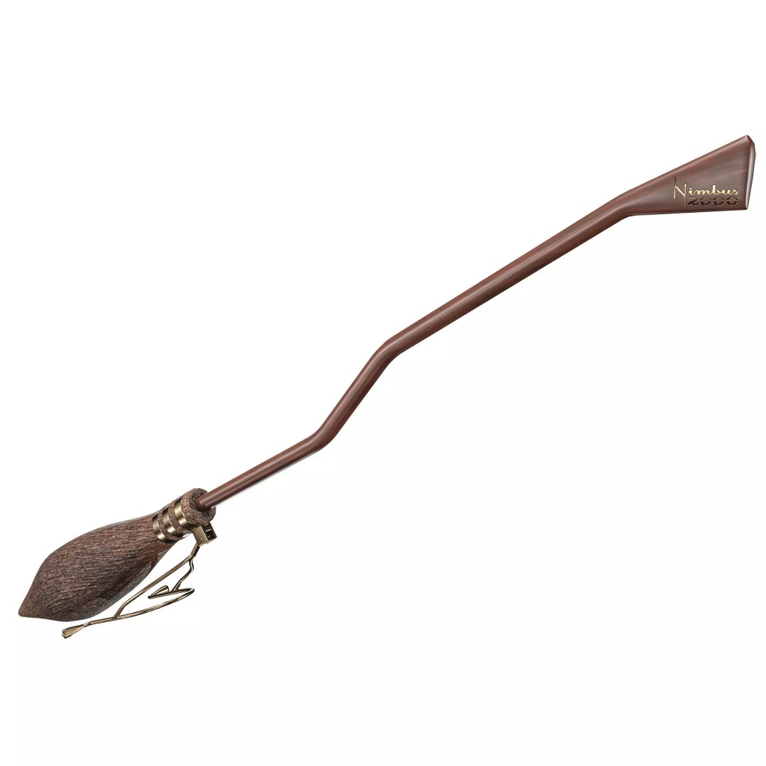 Nimbus 2000 Flying Broom 3D Model – Low Poly PBR Game Asset, FBX - View 13