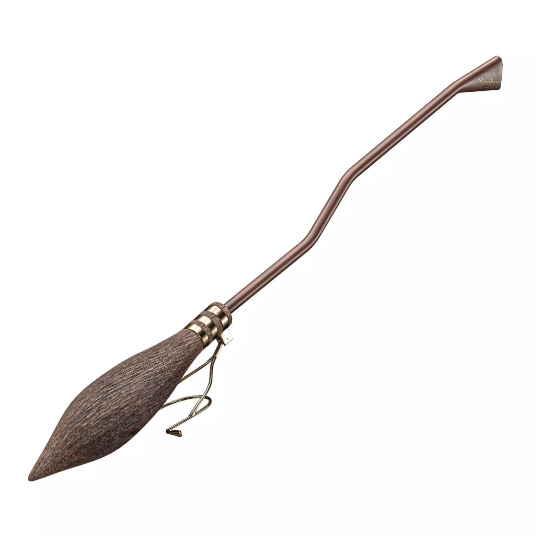 Nimbus 2000 Flying Broom 3D Model – Low Poly PBR Game Asset, FBX - View 14