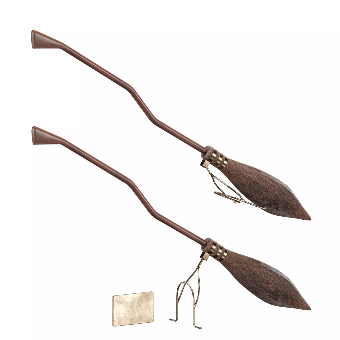 Nimbus 2000 Flying Broom 3D Model – Low Poly PBR Game Asset, FBX - View 16
