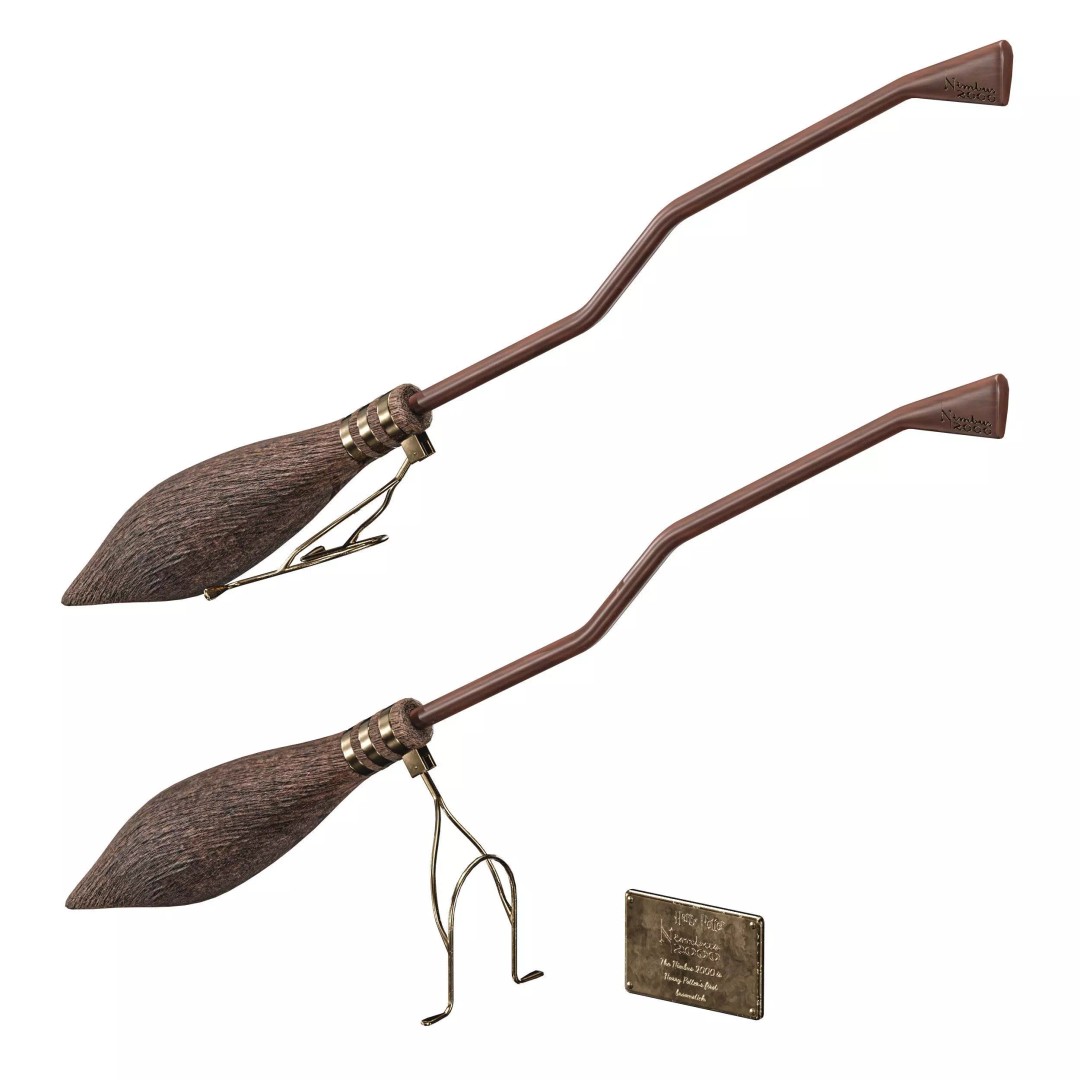 Nimbus 2000 Flying Broom 3D Model – Low Poly PBR Game Asset, FBX - View 18