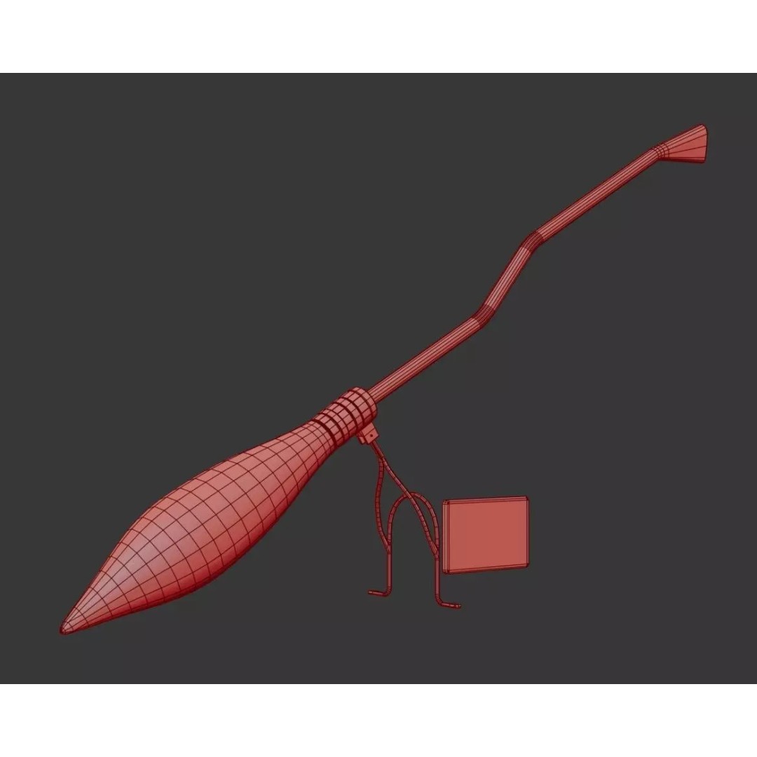 Nimbus 2000 Flying Broom 3D Model – Low Poly PBR Game Asset, FBX - View 27