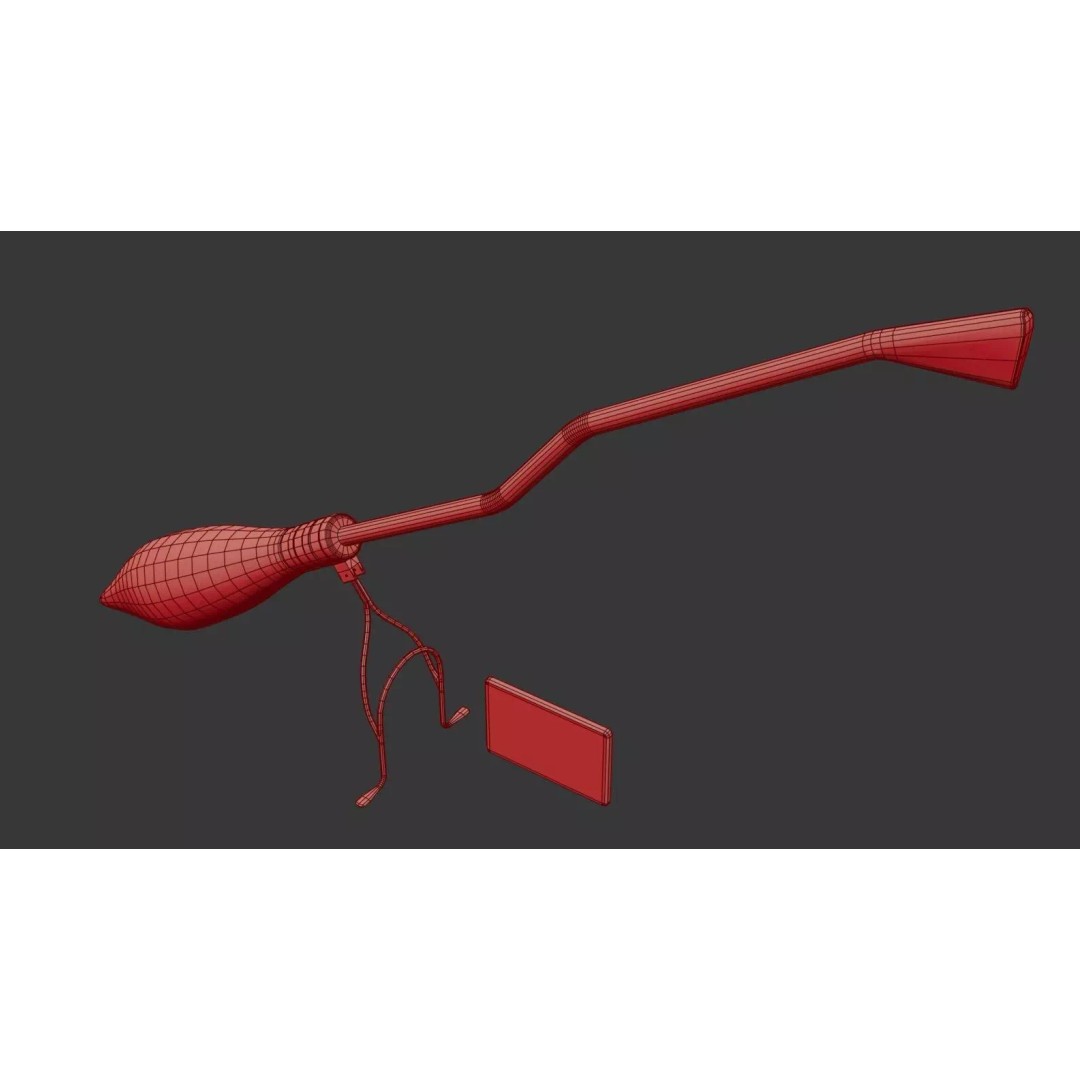 Nimbus 2000 Flying Broom 3D Model – Low Poly PBR Game Asset, FBX - View 28