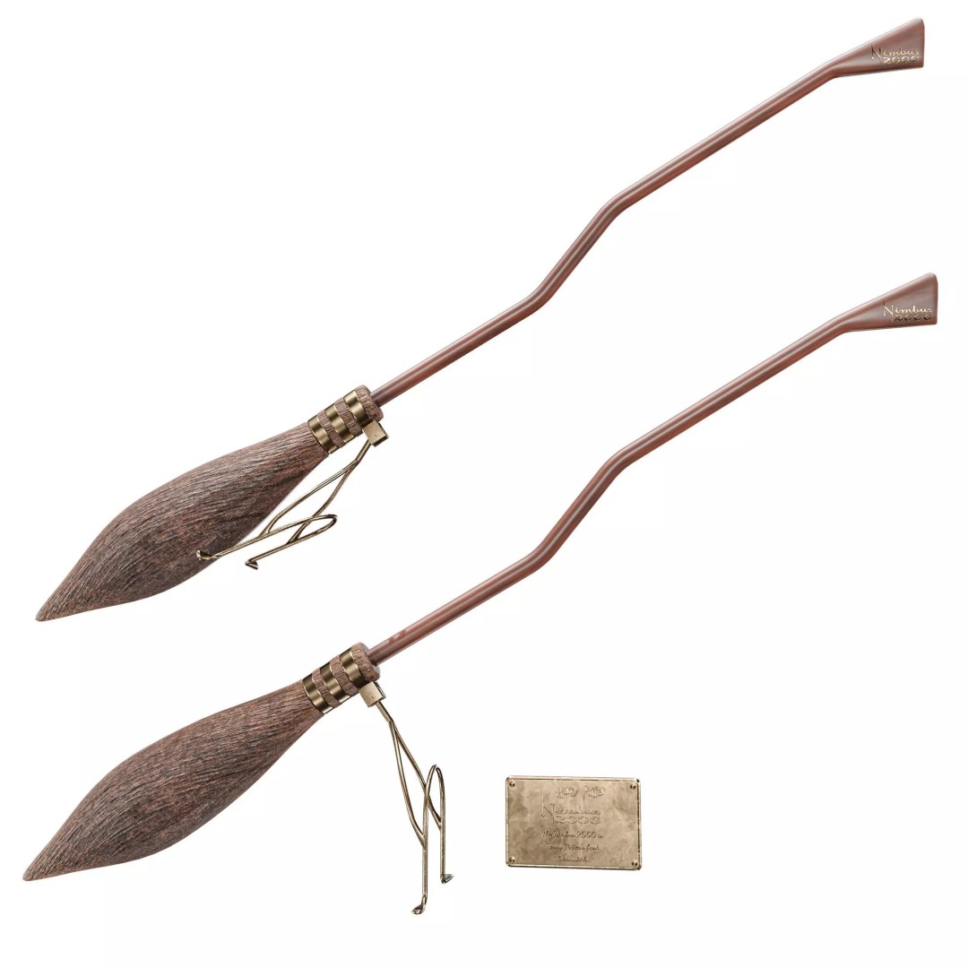 Nimbus 2000 Flying Broom 3D Model – Low Poly PBR Game Asset, FBX - View 4