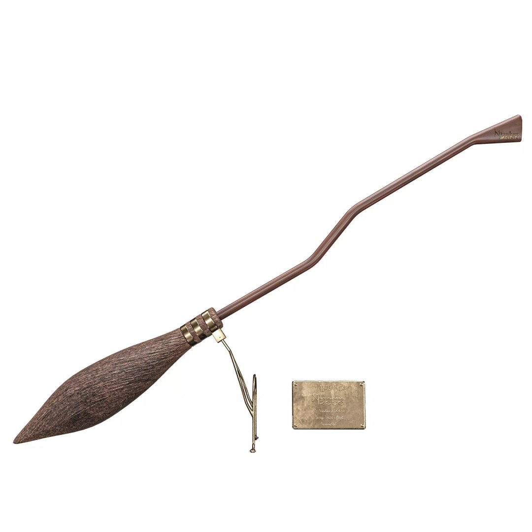 Nimbus 2000 Flying Broom 3D Model – Low Poly PBR Game Asset, FBX - View 5