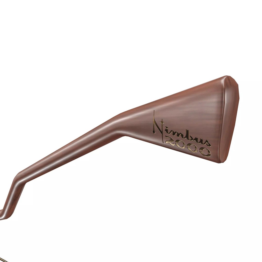 Nimbus 2000 Flying Broom 3D Model – Low Poly PBR Game Asset, FBX - View 8