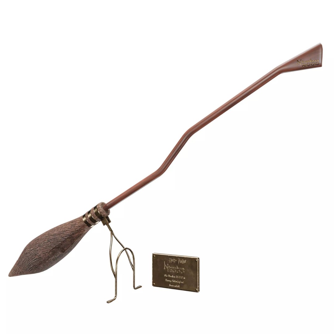 Nimbus 2000 Flying Broom 3D Model – Low Poly PBR Game Asset, FBX - View 9