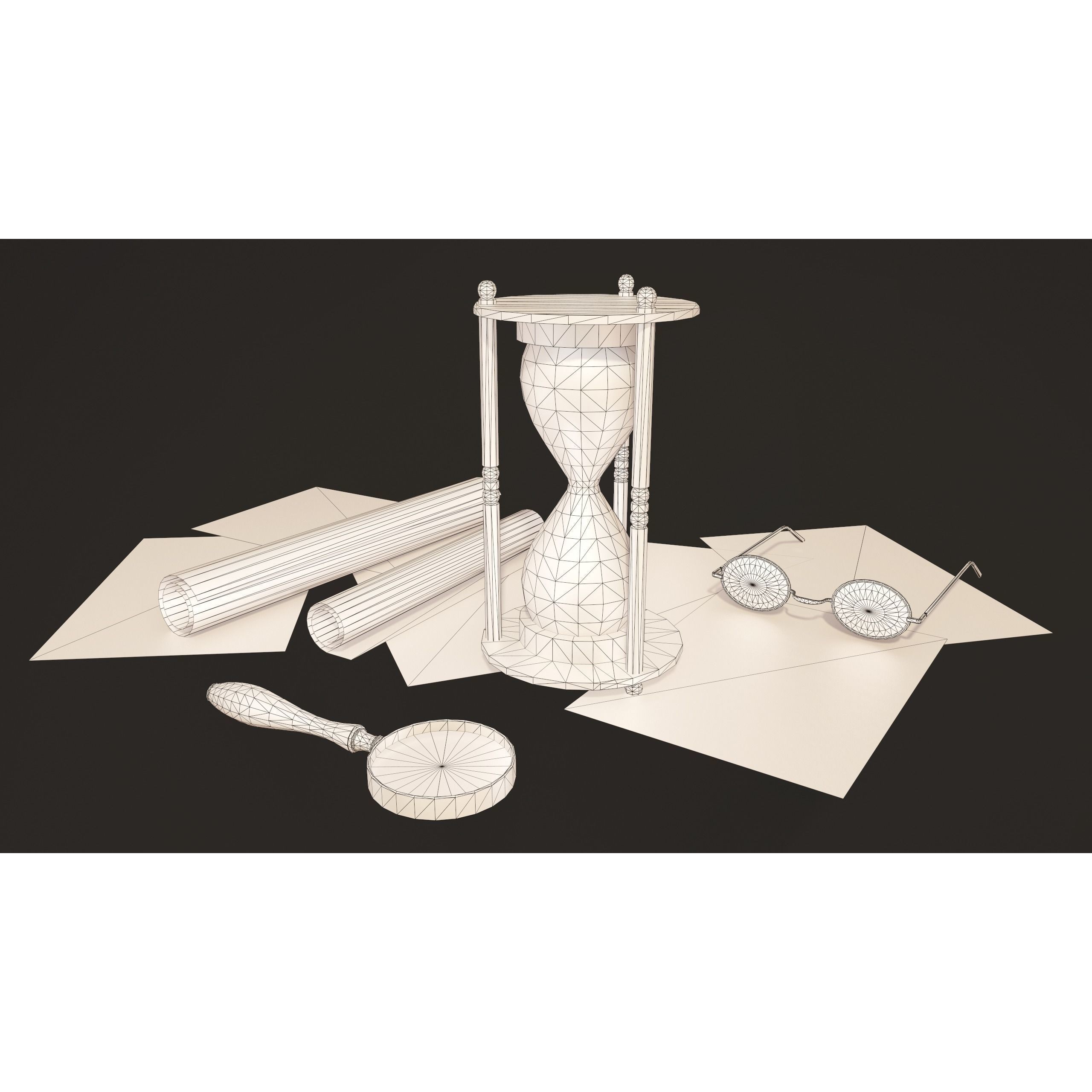 Victorian Props Set - Low-Poly Game-Ready 3D Model