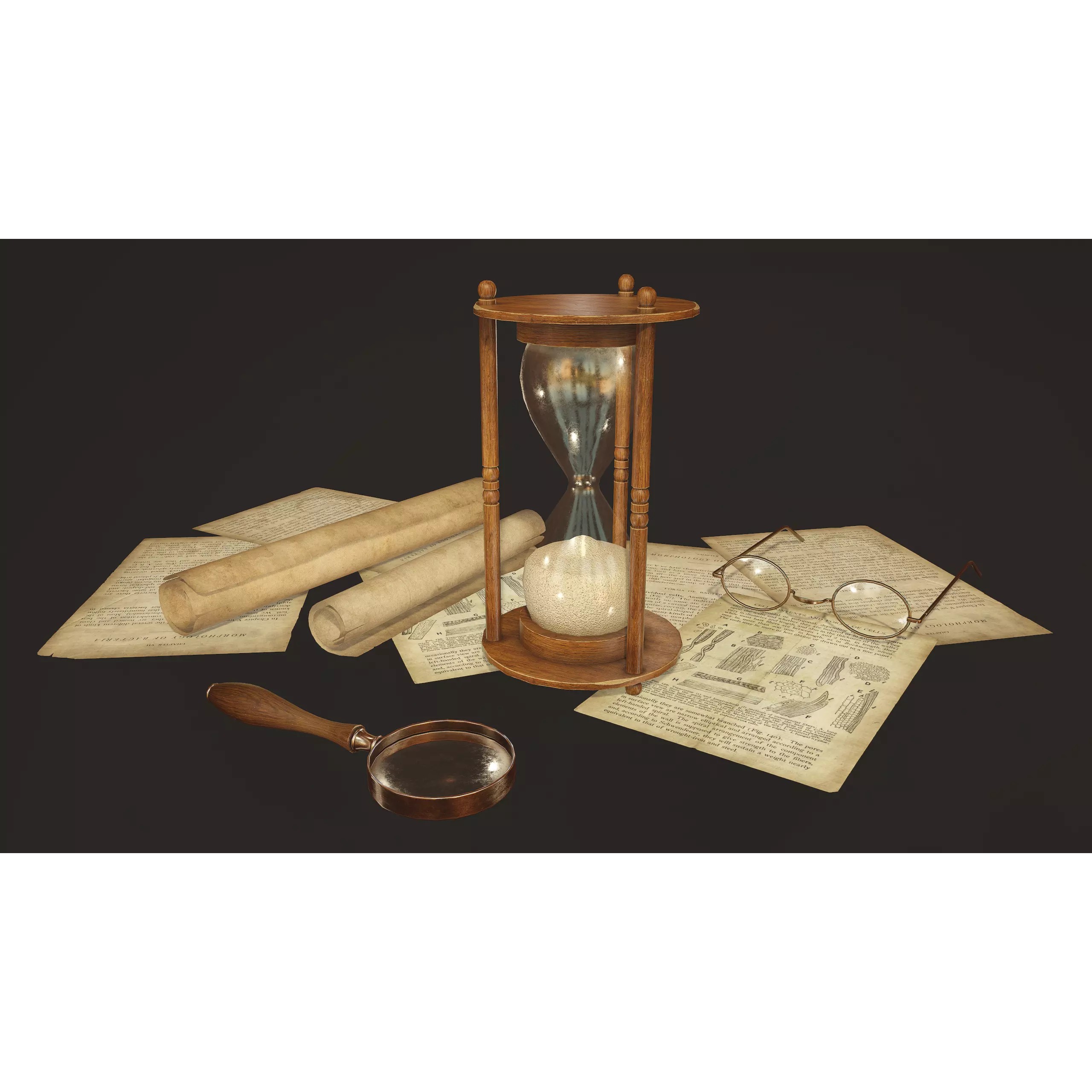 Victorian Props Set - Low-Poly Game-Ready 3D Model - View 2