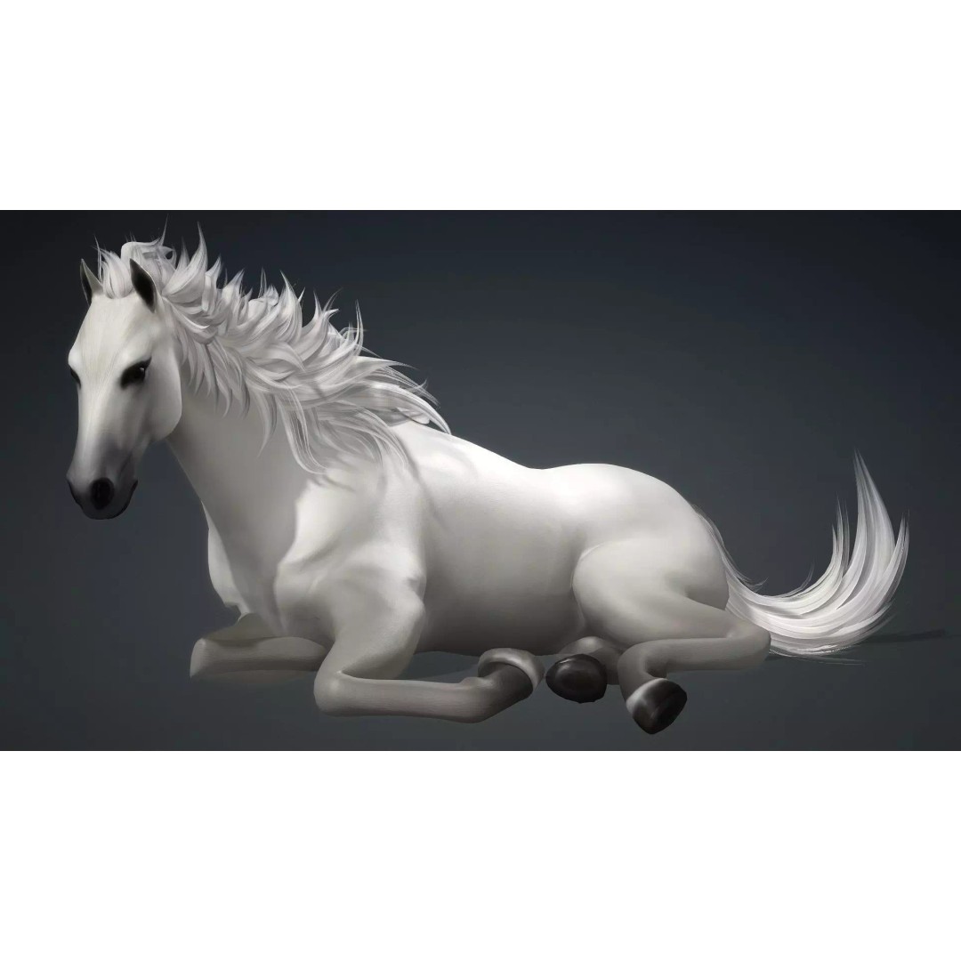 Horse 3D Model – Rigged Animated Creature for Unity, FBX, Blender - View 10