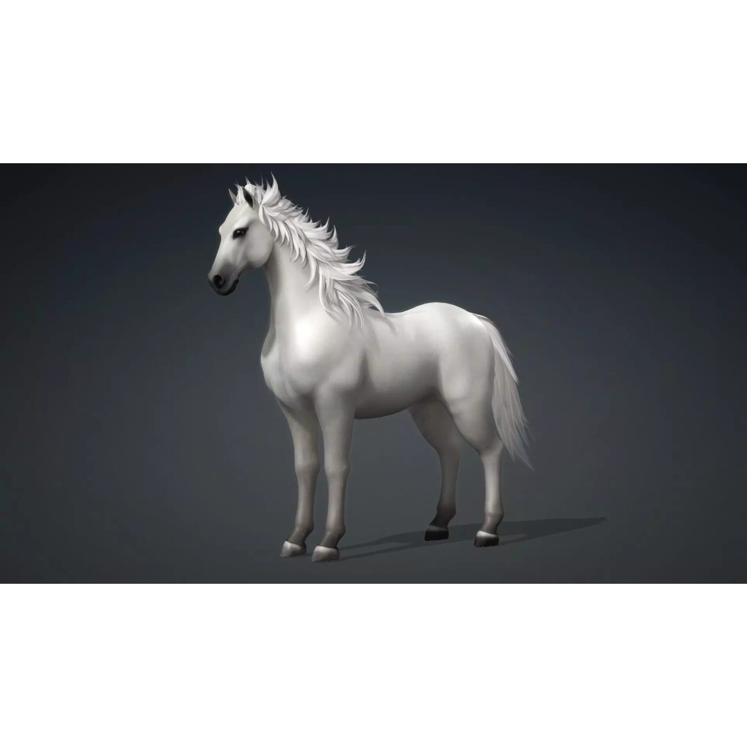 Horse 3D Model – Rigged Animated Creature for Unity, FBX, Blender - View 11