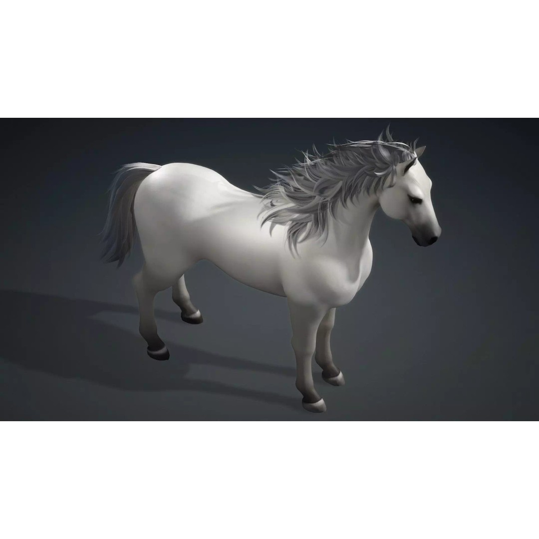 Horse 3D Model – Rigged Animated Creature for Unity, FBX, Blender - View 12