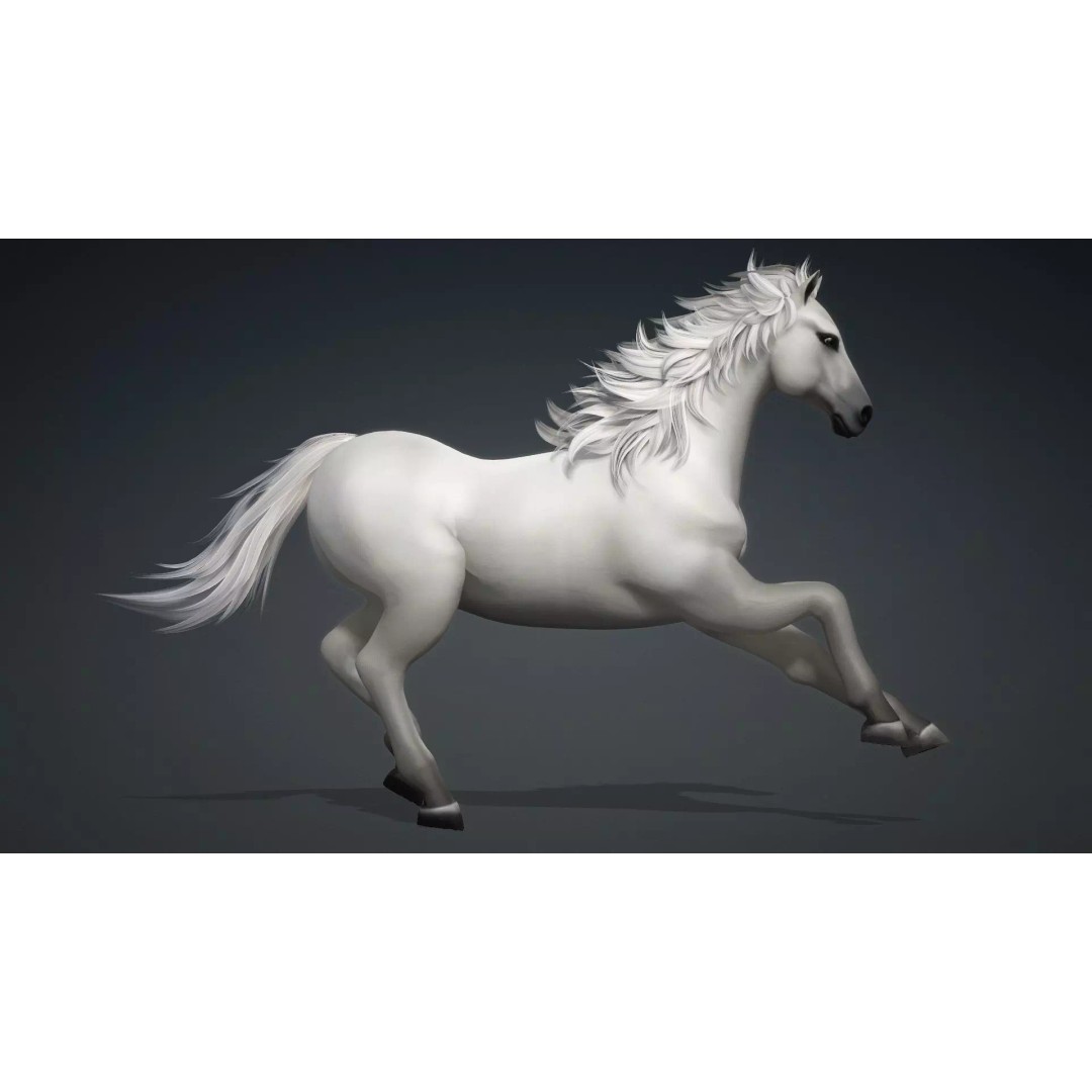 Horse 3D Model – Rigged Animated Creature for Unity, FBX, Blender - View 16