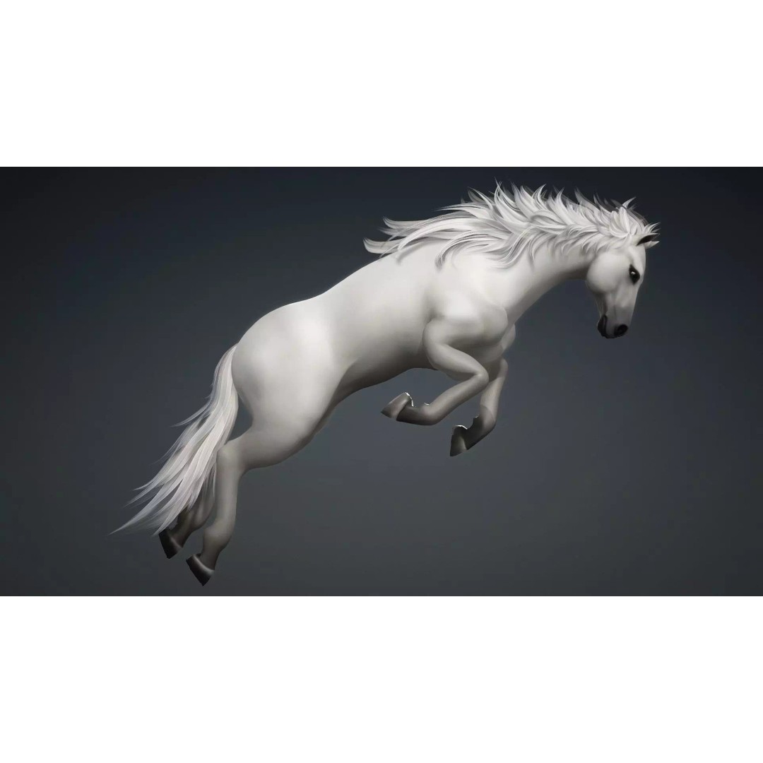 Horse 3D Model – Rigged Animated Creature for Unity, FBX, Blender - View 17