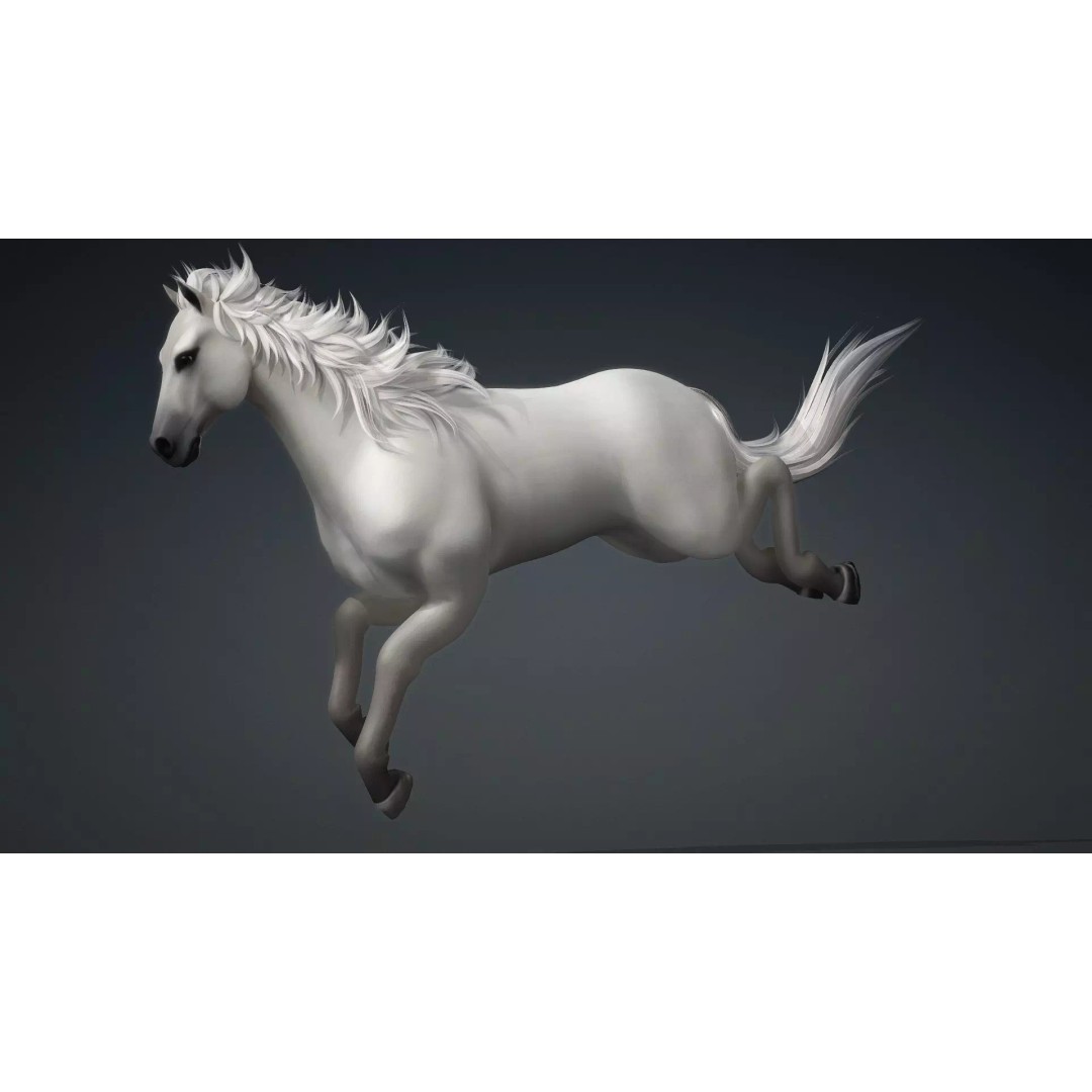 Horse 3D Model – Rigged Animated Creature for Unity, FBX, Blender - View 18