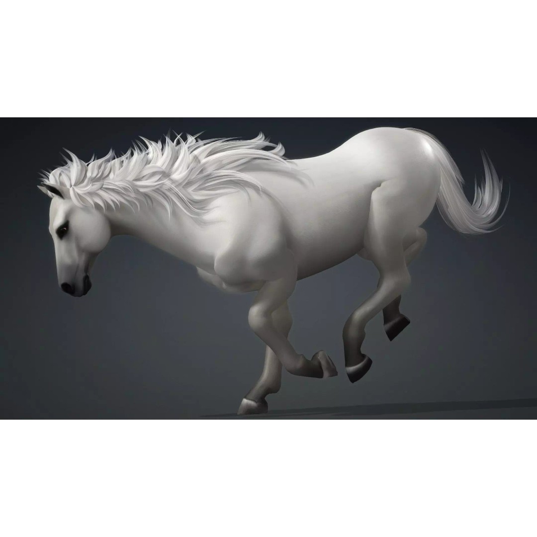 Horse 3D Model – Rigged Animated Creature for Unity, FBX, Blender - View 5