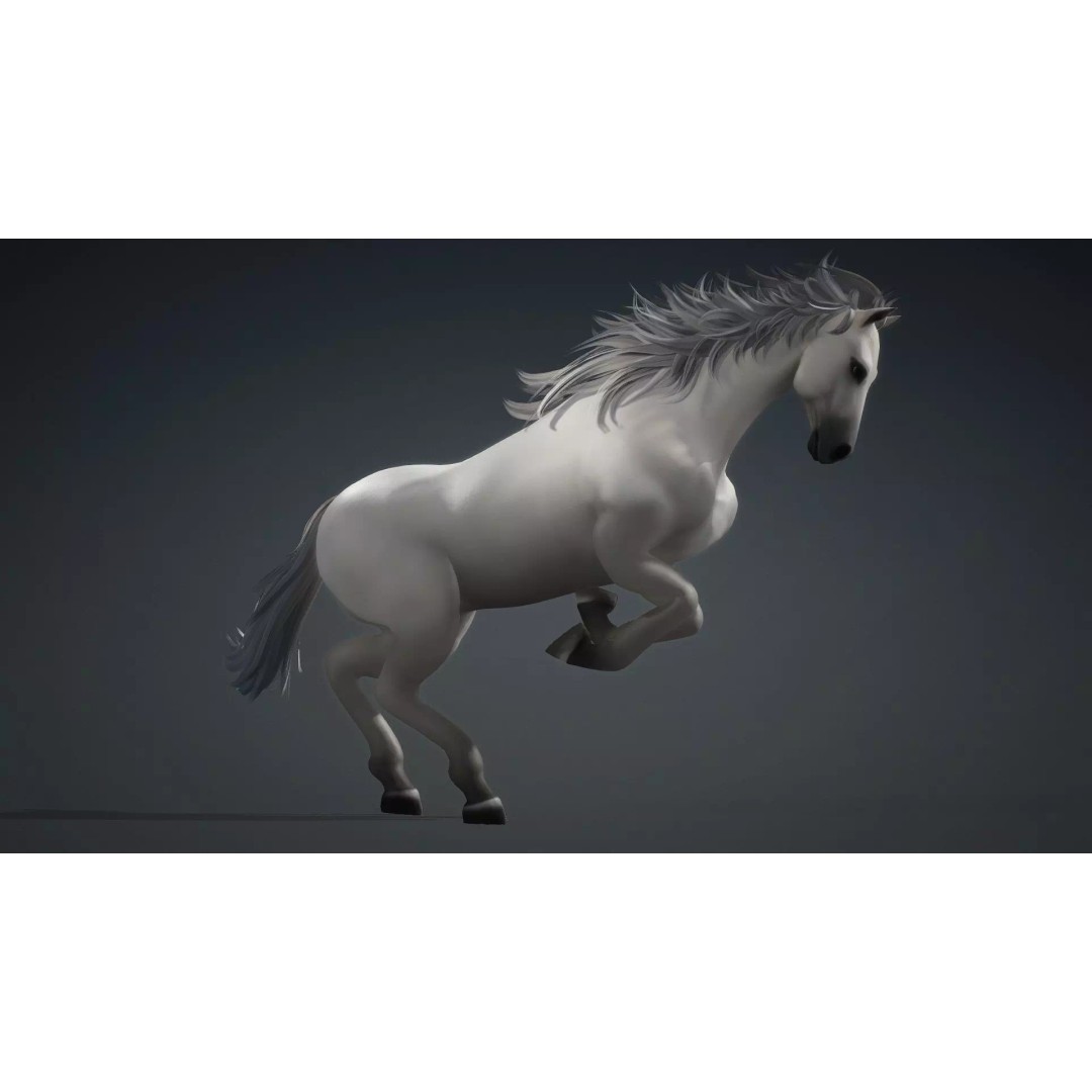 Horse 3D Model – Rigged Animated Creature for Unity, FBX, Blender - View 6