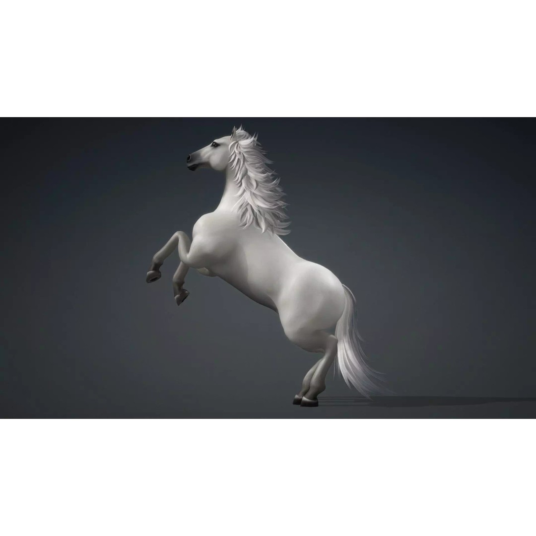 Horse 3D Model – Rigged Animated Creature for Unity, FBX, Blender - View 8