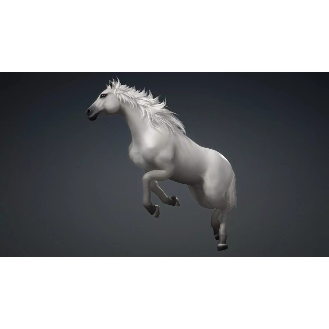 Horse 3D Model – Rigged Animated Creature for Unity, FBX, Blender - View 9