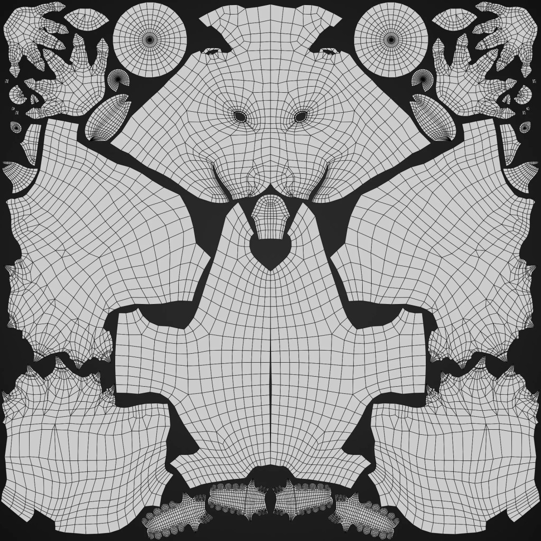 Stylized Quadruped Bear 3D Model – Rigged Low Poly Animal, FBX - View 11