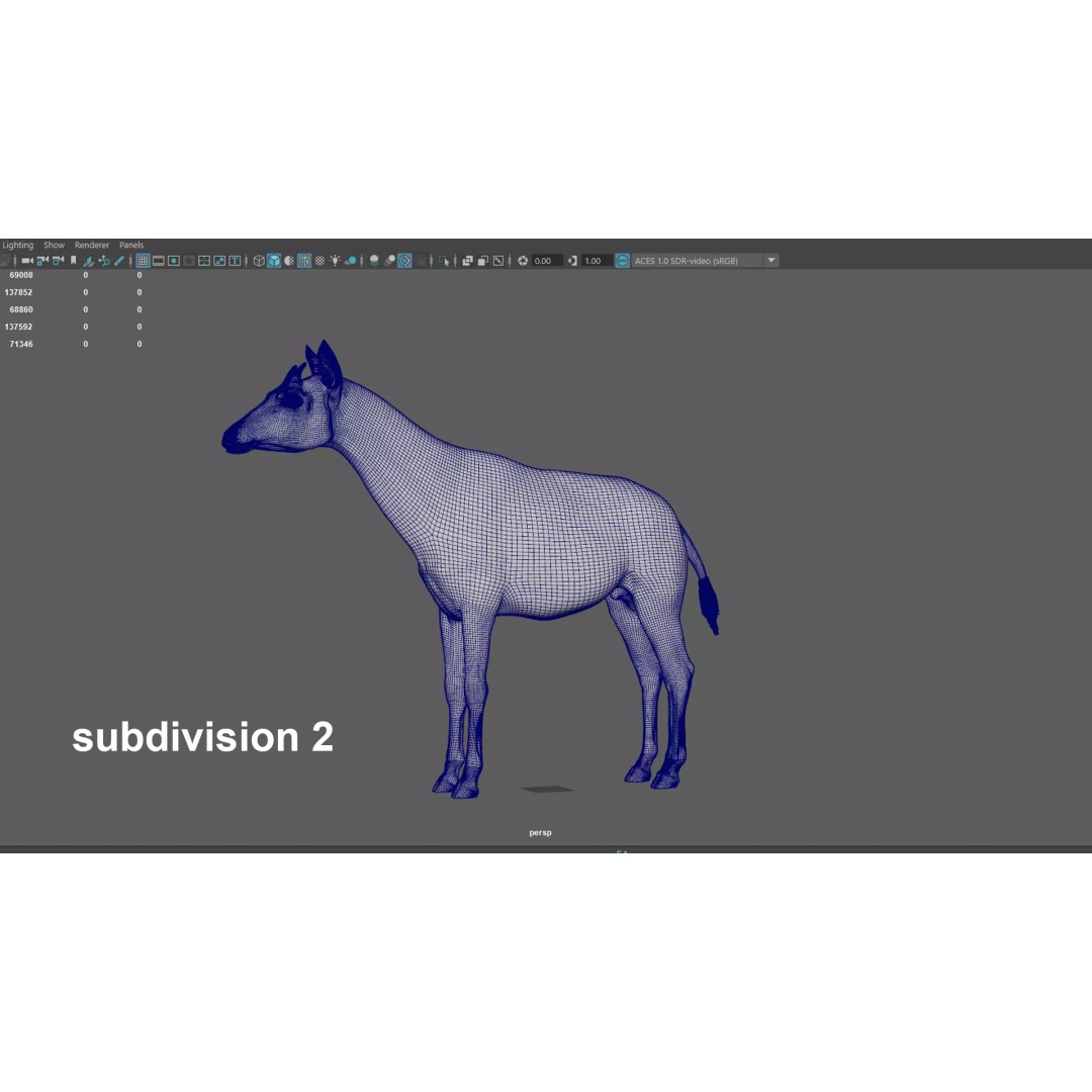 Okapi 3D Model – Rigged Low-Poly Game Asset, FBX - View 9