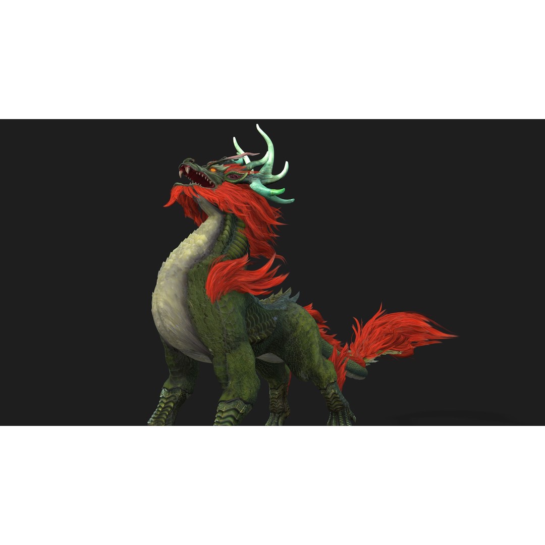Qilin-C1 3D Model – Rigged Animated Character with PBR Textures, FBX - View 11