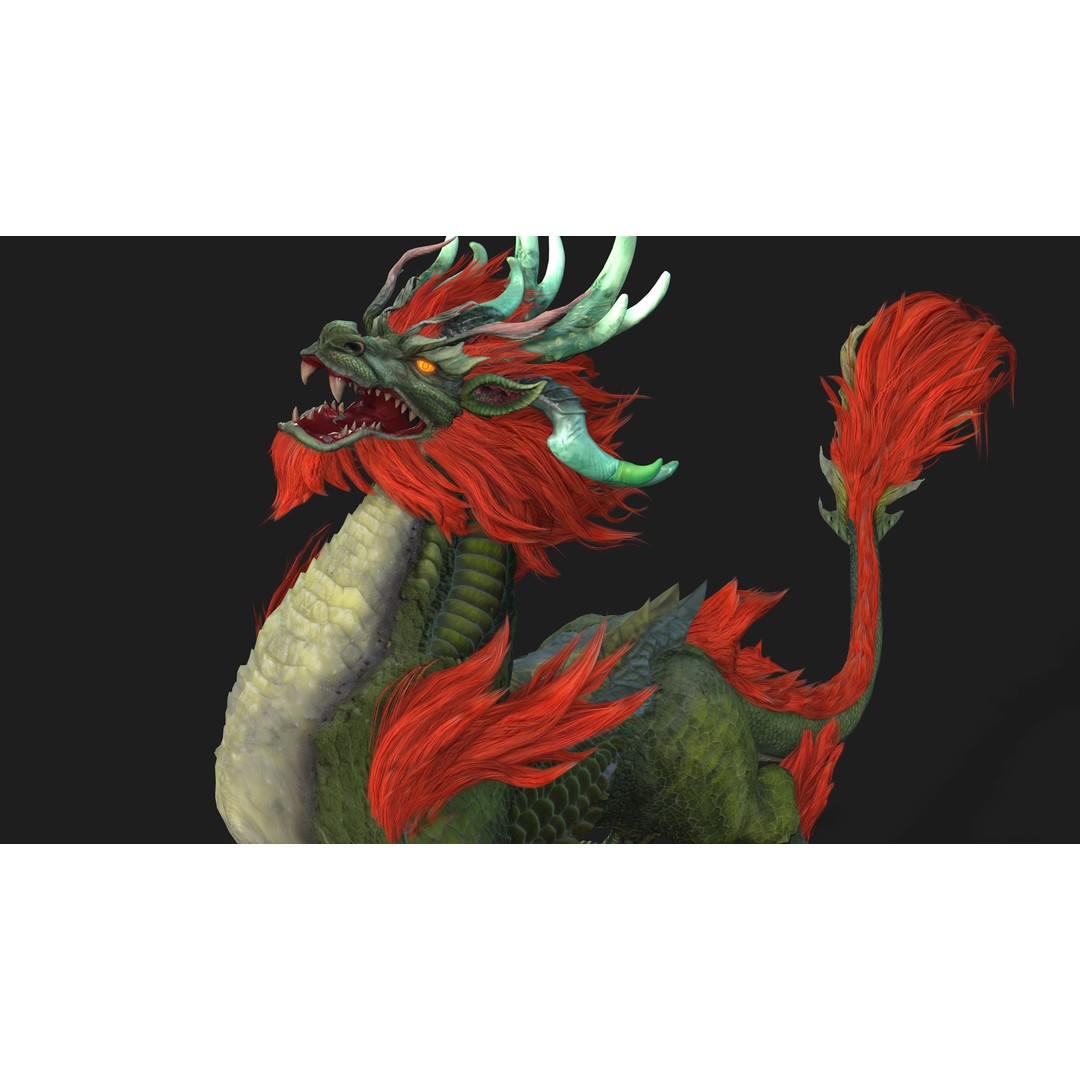 Qilin-C1 3D Model – Rigged Animated Character with PBR Textures, FBX - View 12