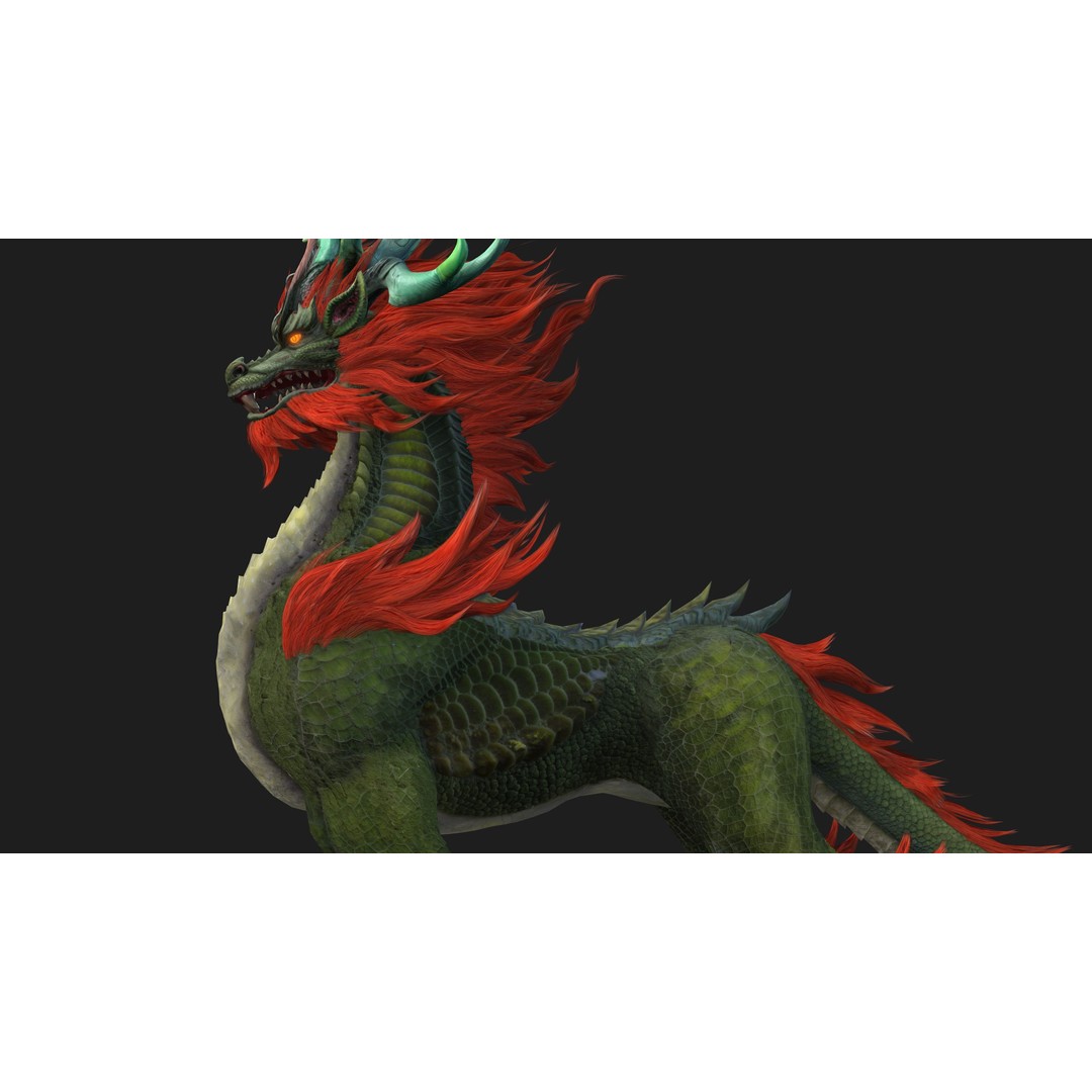 Qilin-C1 3D Model – Rigged Animated Character with PBR Textures, FBX - View 16