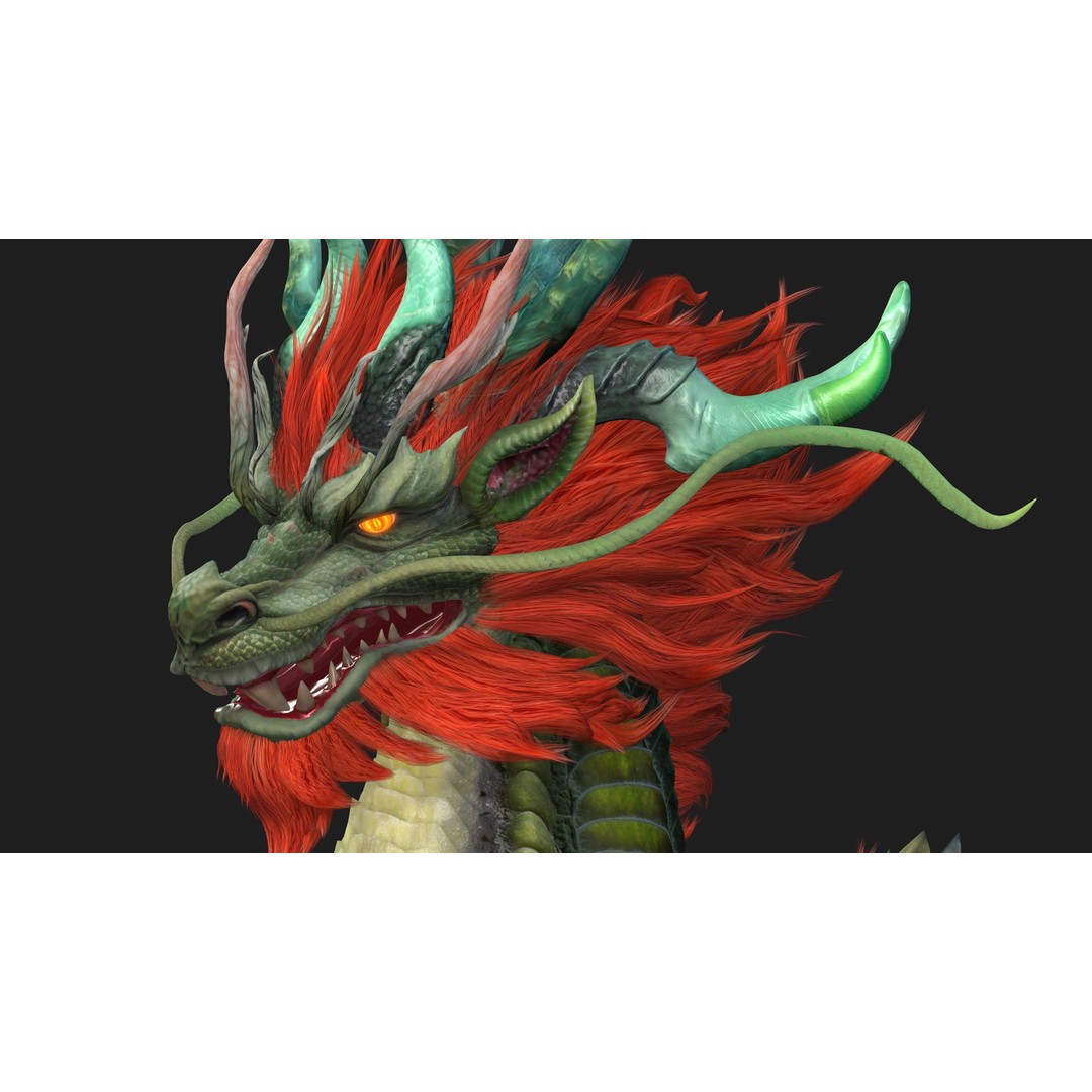Qilin-C1 3D Model – Rigged Animated Character with PBR Textures, FBX - View 17
