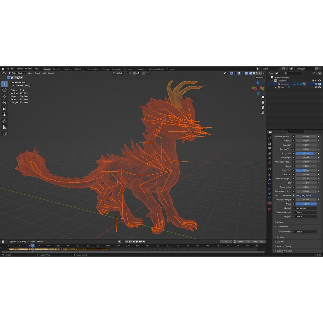 Qilin-C1 3D Model – Rigged Animated Character with PBR Textures, FBX - View 24