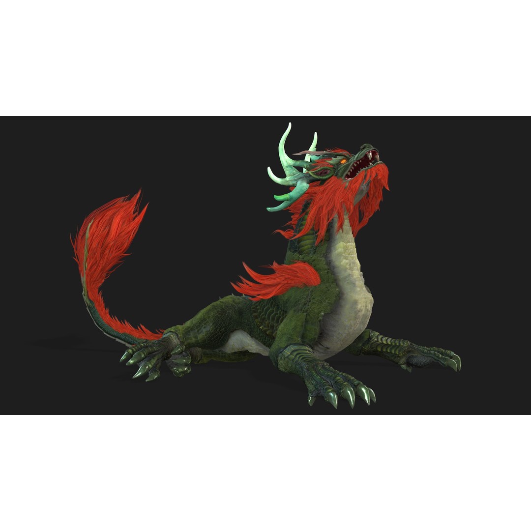 Qilin-C1 3D Model – Rigged Animated Character with PBR Textures, FBX - View 7