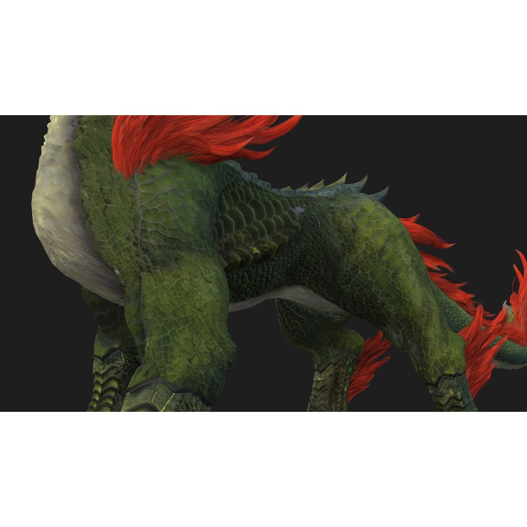Qilin-C1 3D Model – Rigged Animated Character with PBR Textures, FBX - View 9