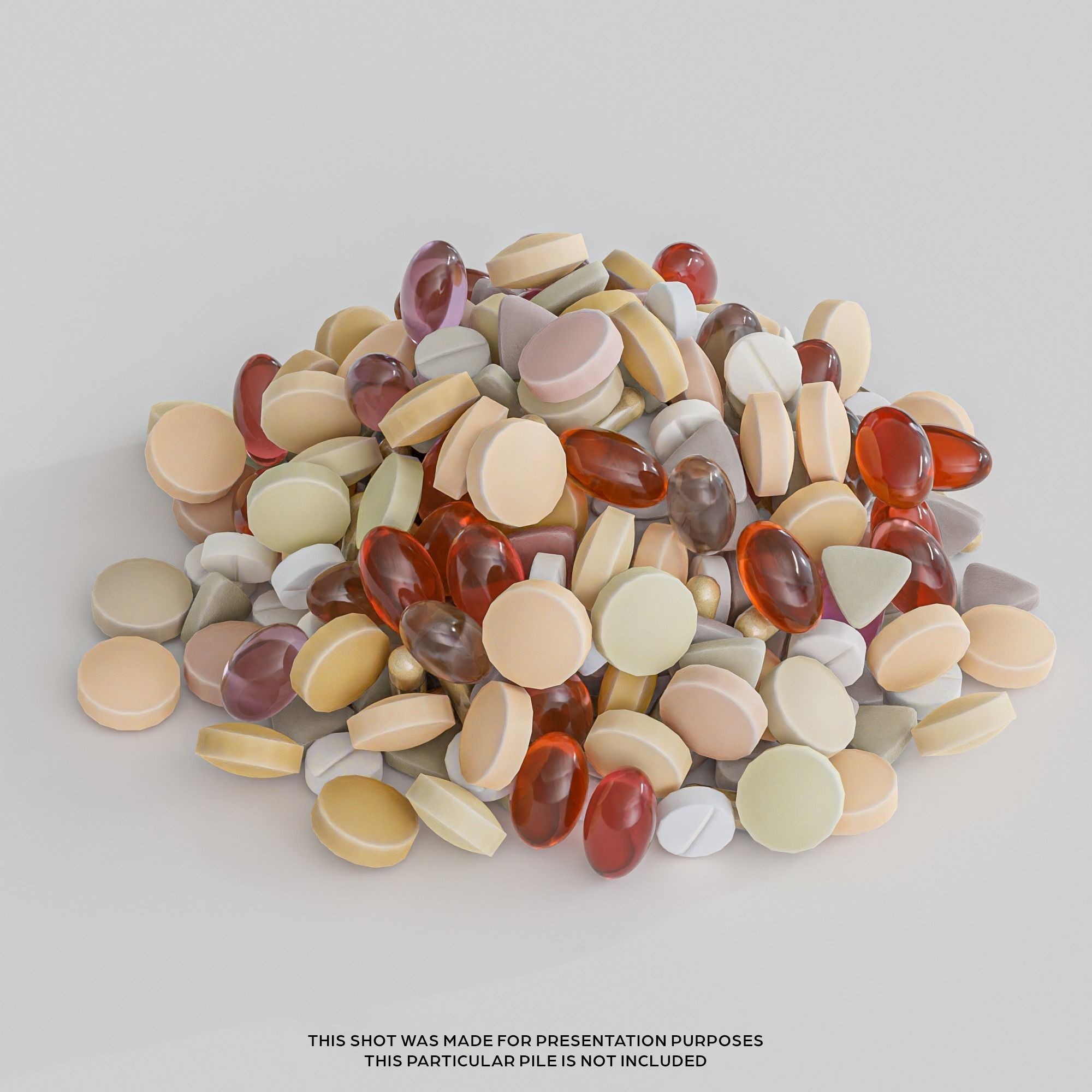 Pills and Tablets Collection - Low-Poly Game-Ready 3D Model - View 14