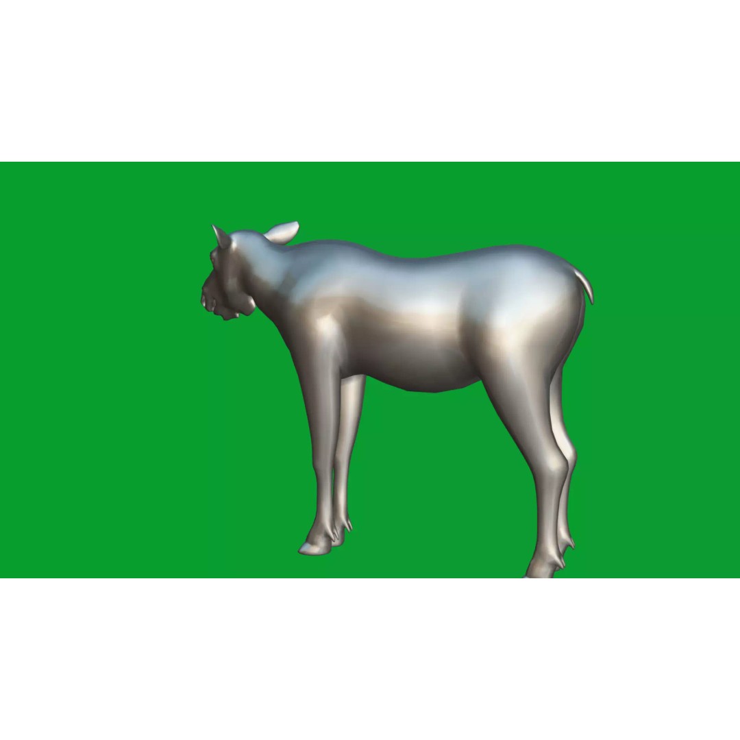 Eurasian Female Moose 3D Model – Low Poly Game Ready Asset, FBX - View 18