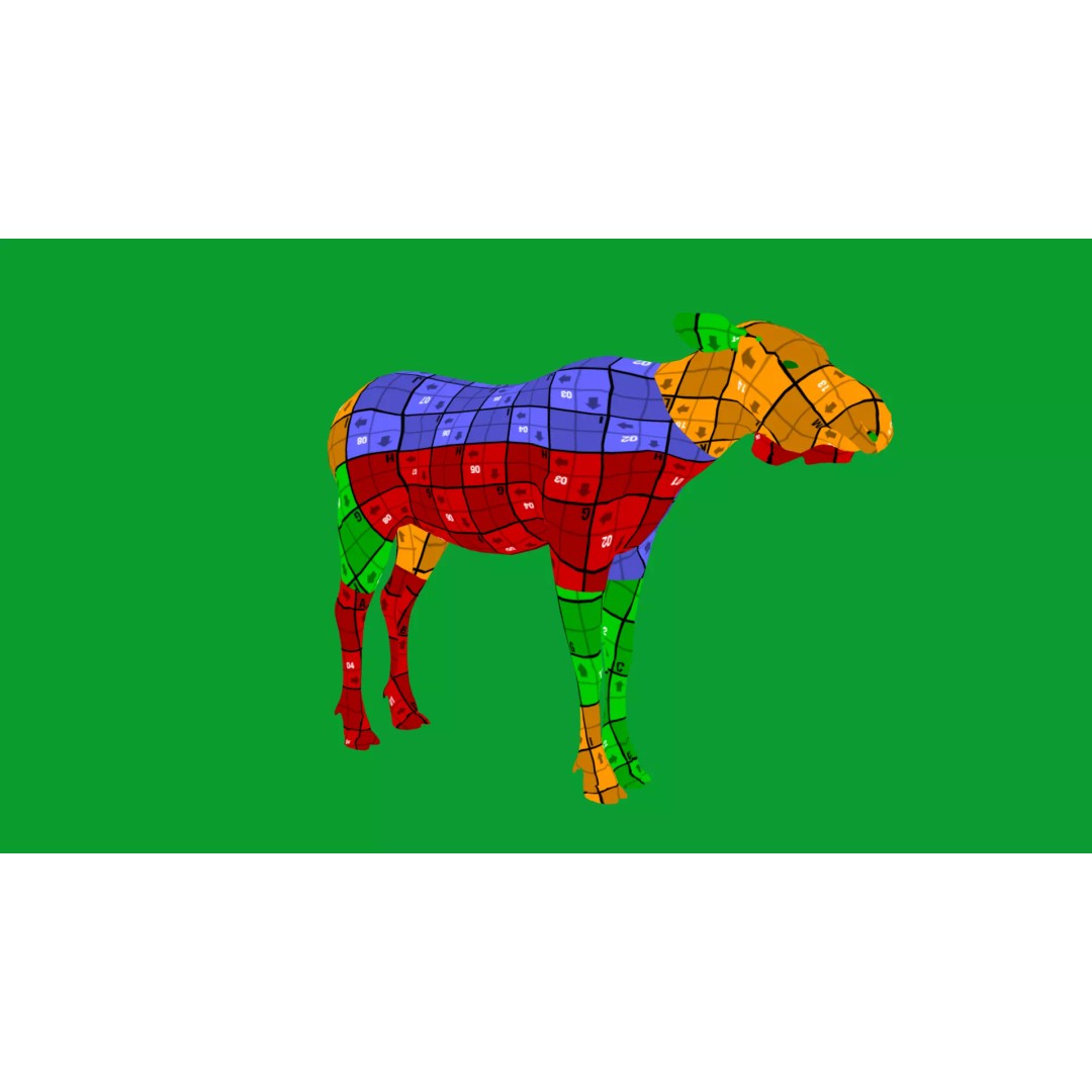 Eurasian Female Moose 3D Model – Low Poly Game Ready Asset, FBX - View 25