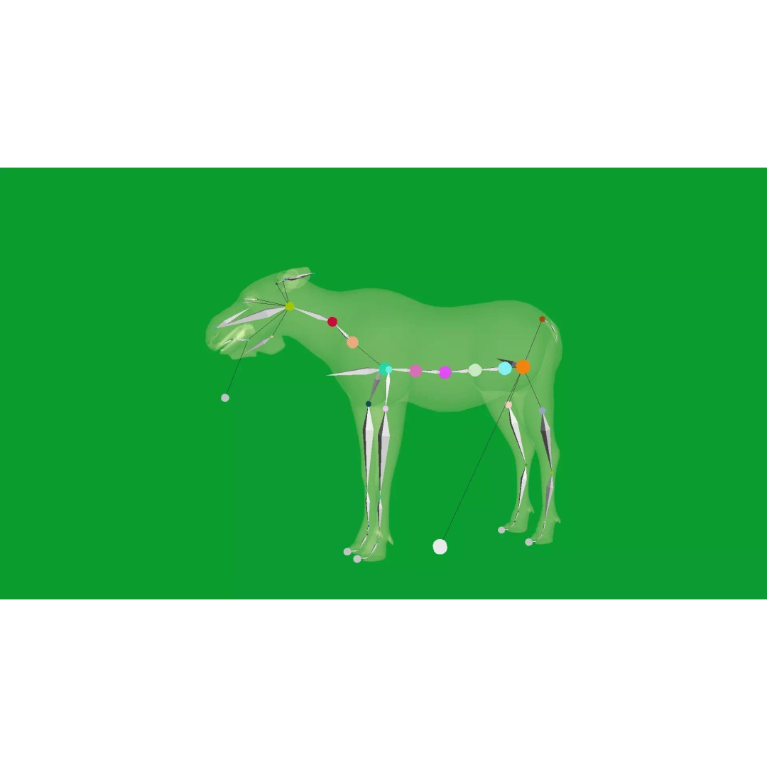 Eurasian Female Moose 3D Model – Low Poly Game Ready Asset, FBX - View 27