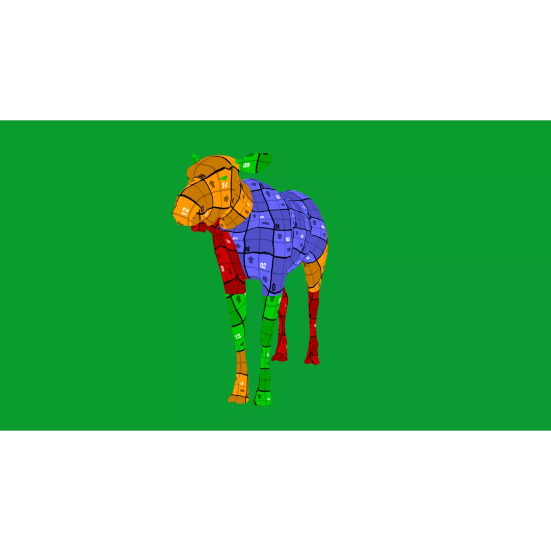 Eurasian Female Moose 3D Model – Low Poly Game Ready Asset, FBX - View 35