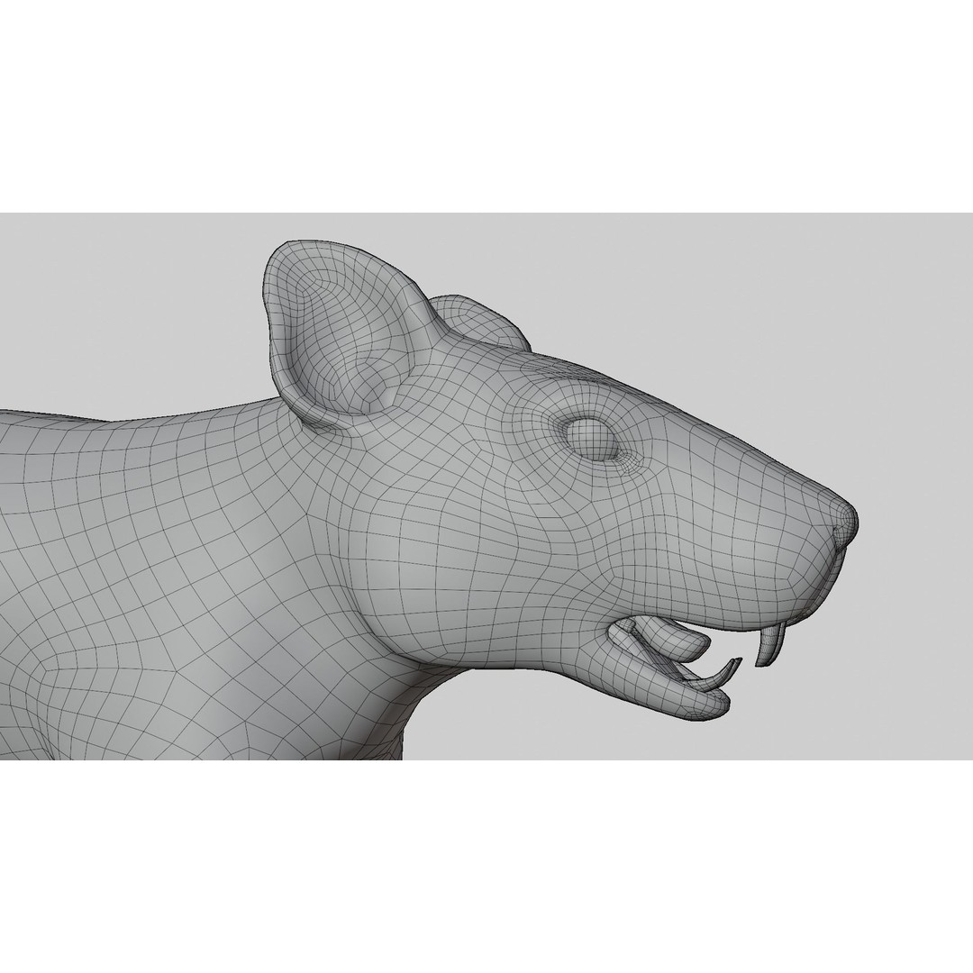 Realistic Rat 3D Model – Rigged PBR Character for VFX, FBX