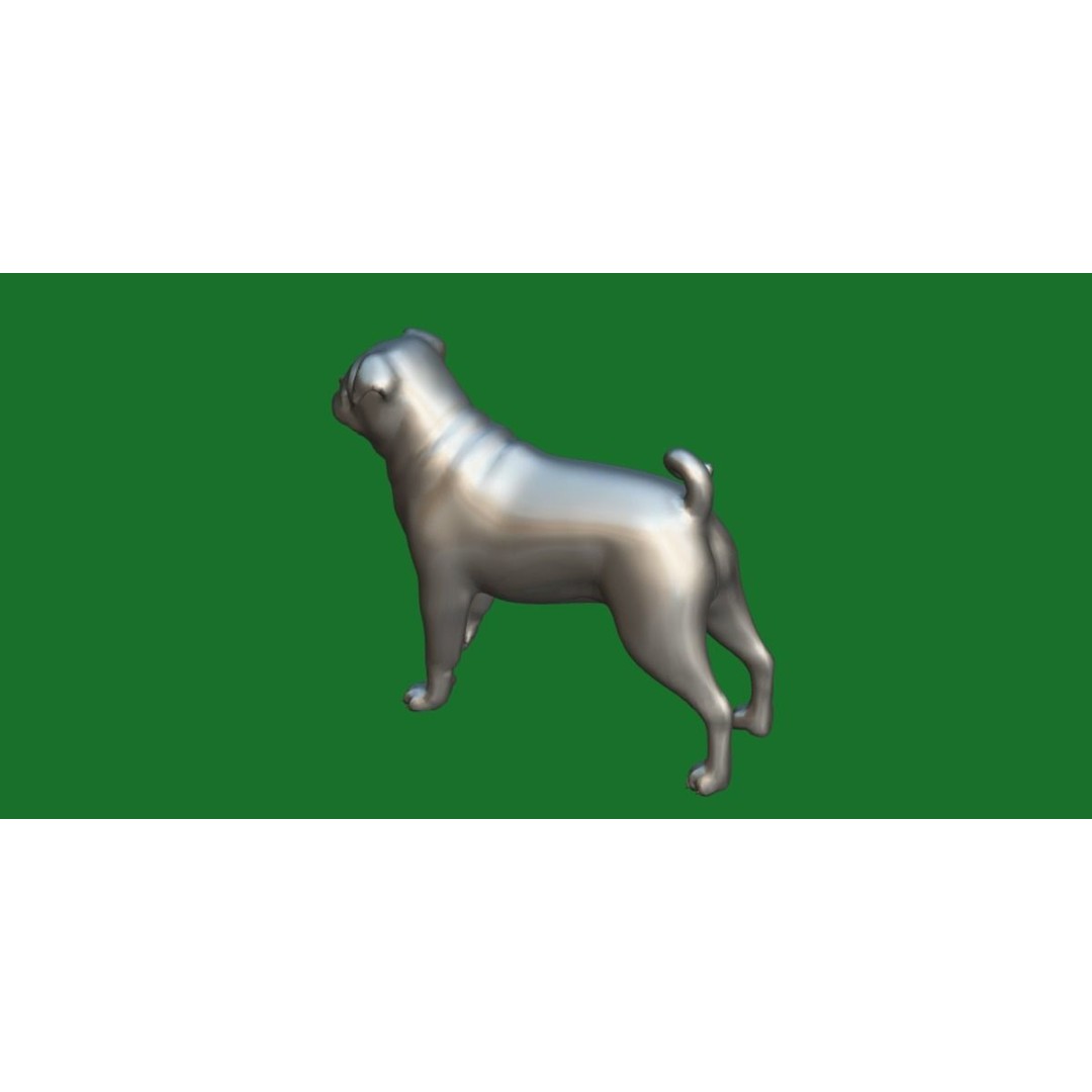Pug Dog 3D Model – Low Poly Game Ready Character with Animations - View 11