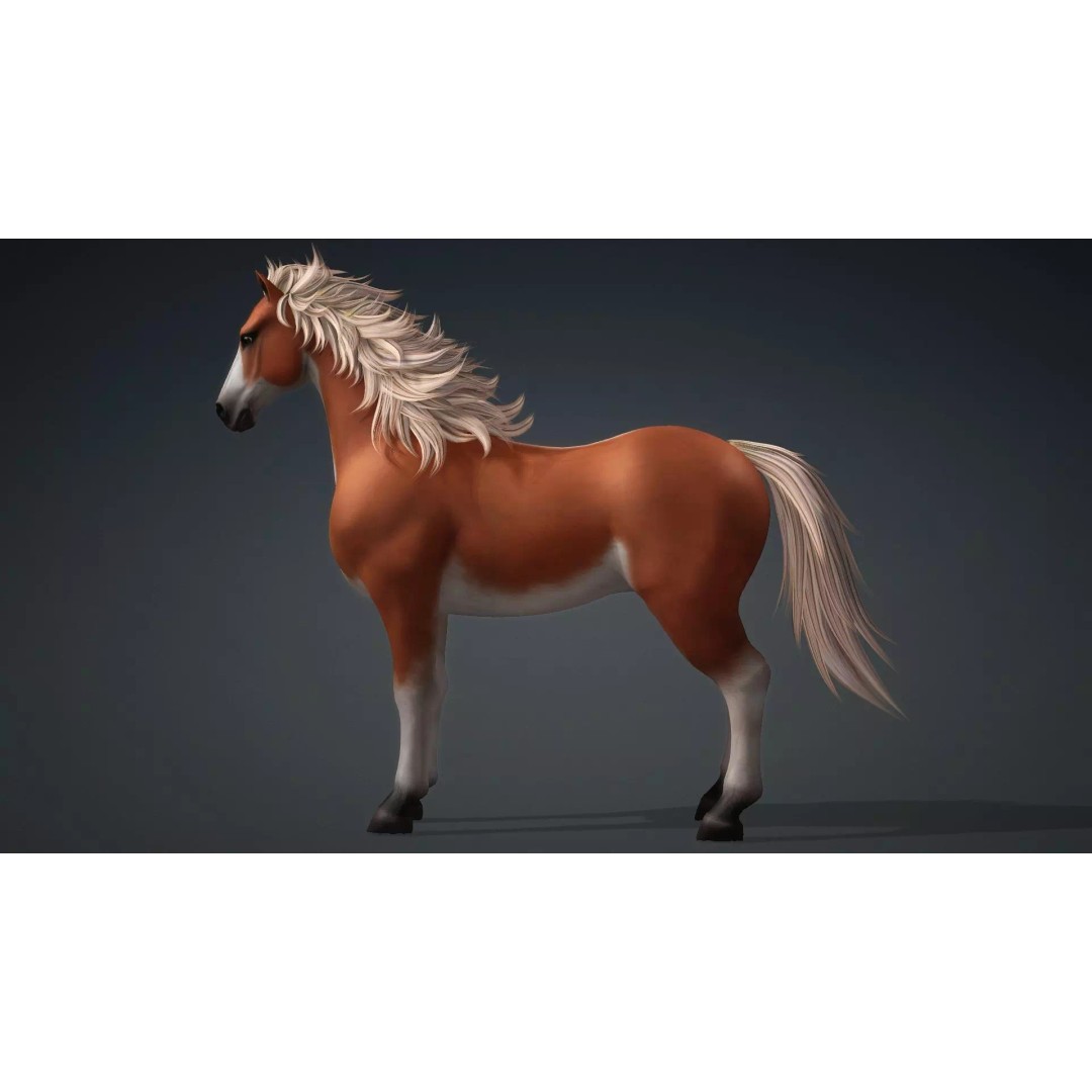 Horse-G6 3D Model – Rigged Animated Character with PBR Textures - View 10