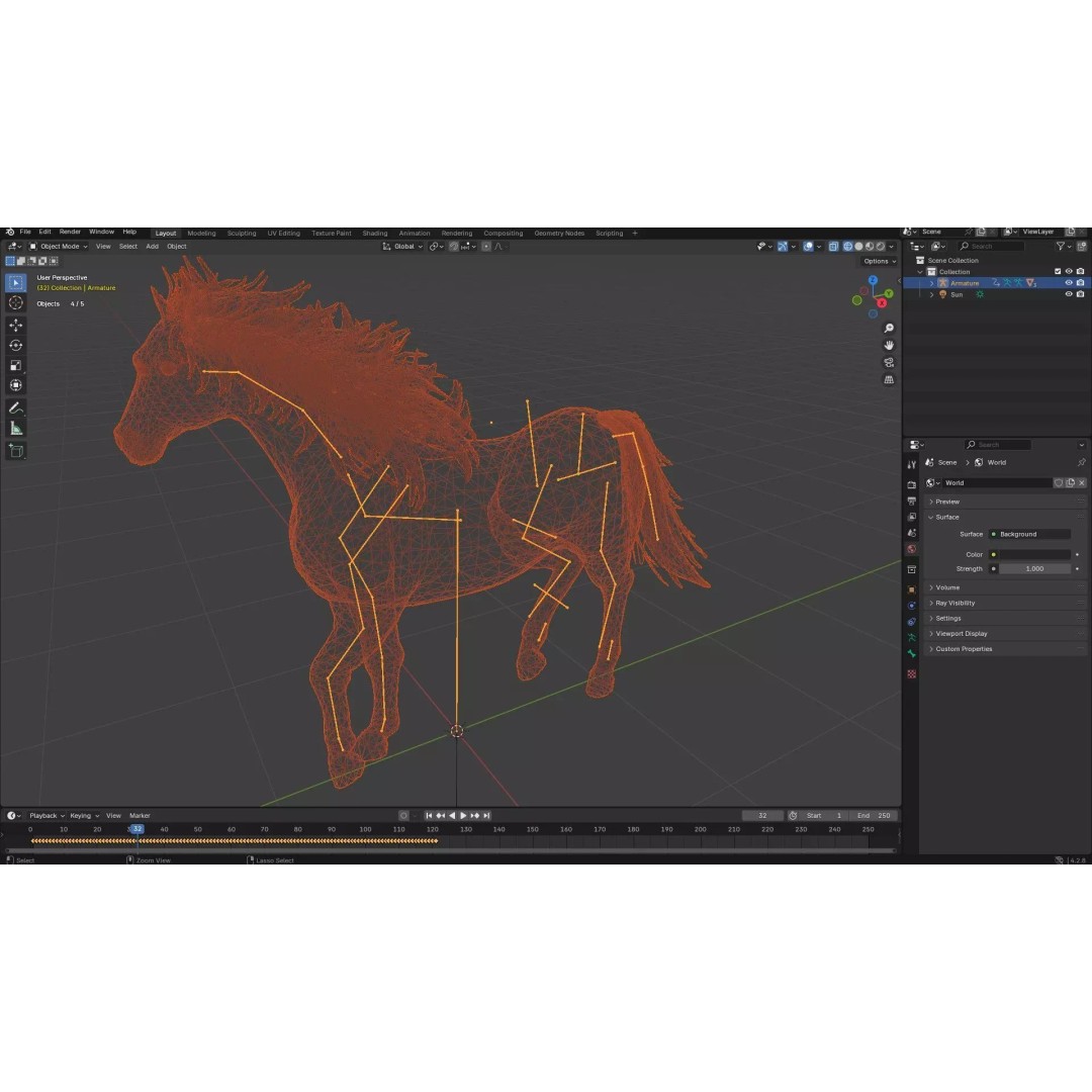 Horse-G6 3D Model – Rigged Animated Character with PBR Textures - View 20