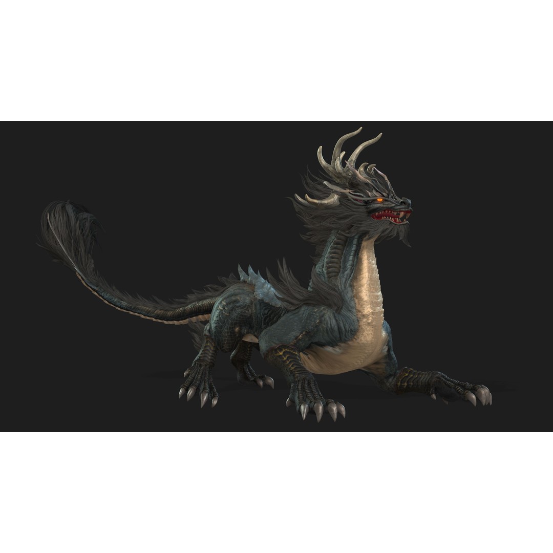 Qilin-C7 3D Model – Rigged Animated Character with PBR Textures, FBX - View 10