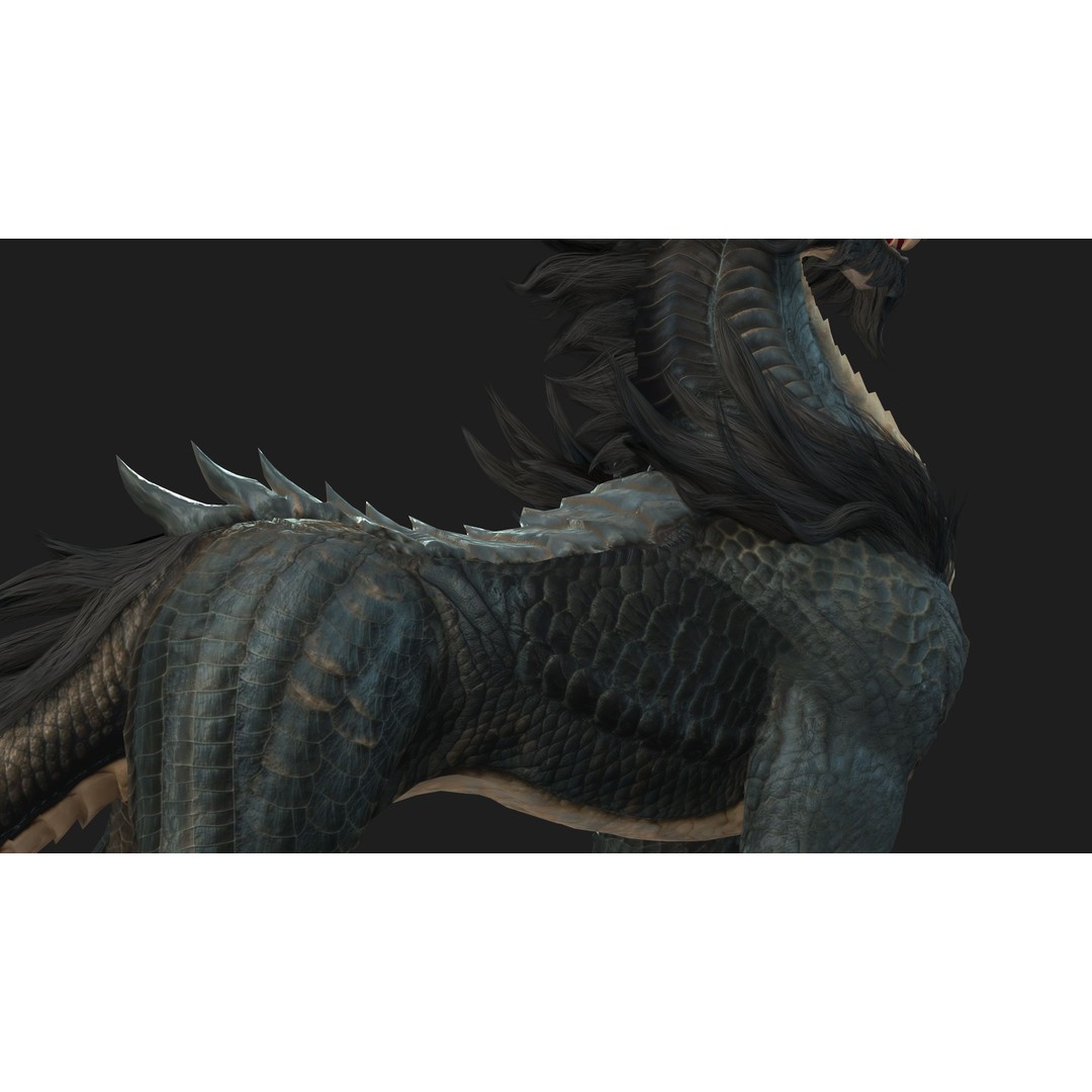 Qilin-C7 3D Model – Rigged Animated Character with PBR Textures, FBX - View 12