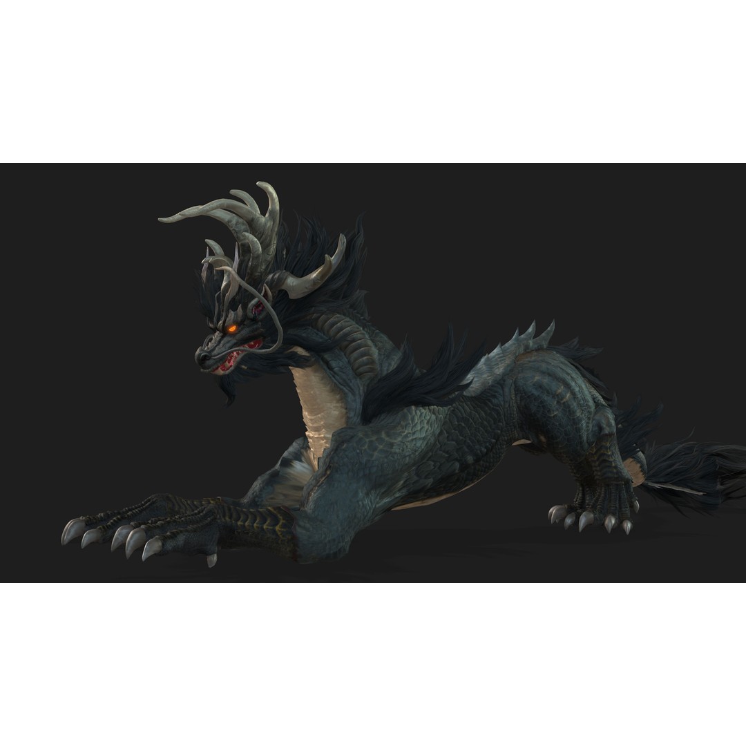 Qilin-C7 3D Model – Rigged Animated Character with PBR Textures, FBX - View 13